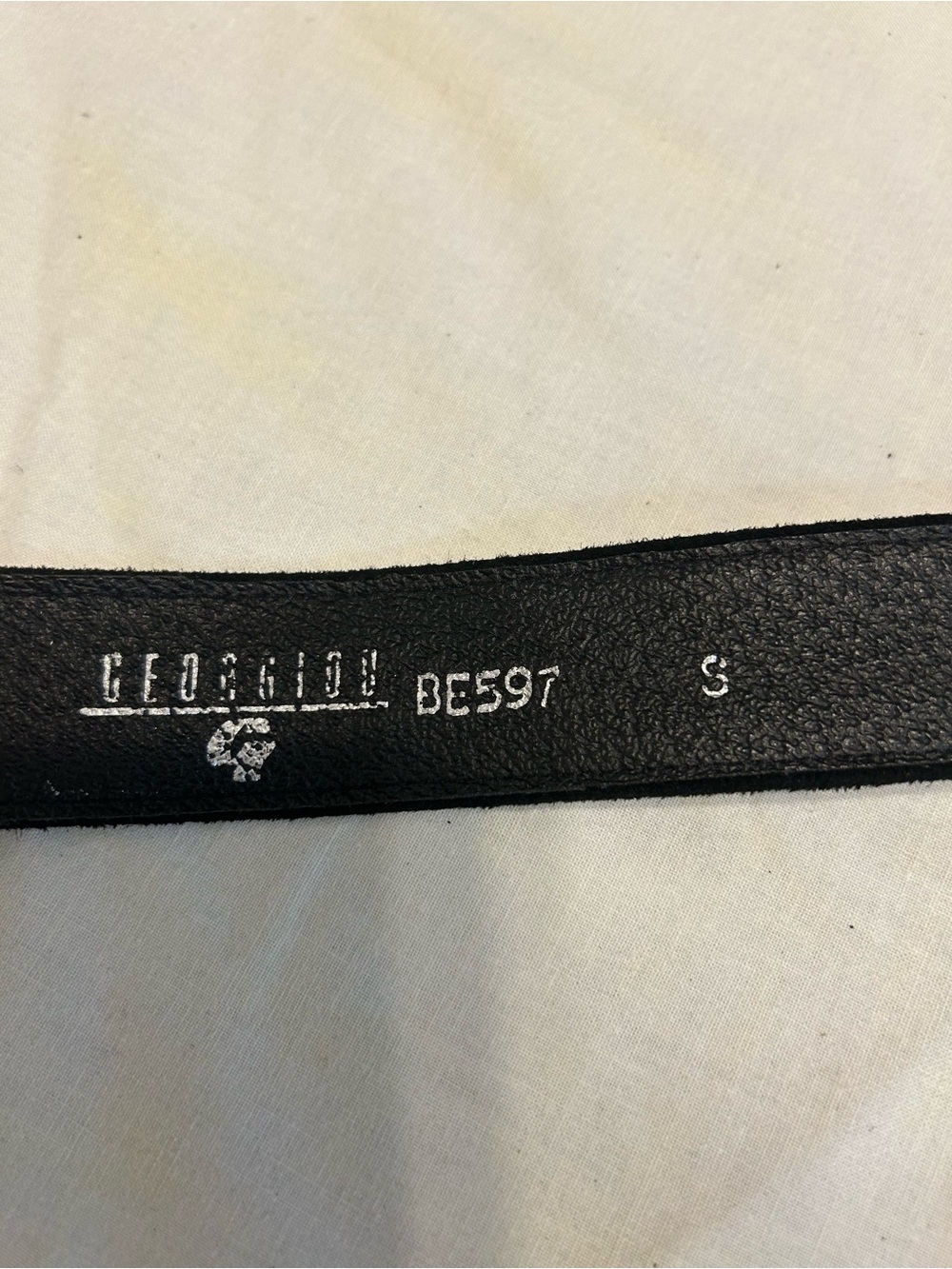 Georgiou VTG Suede Black Belt with Decorative Gold Filigree Buckle - Picture 2 of 4